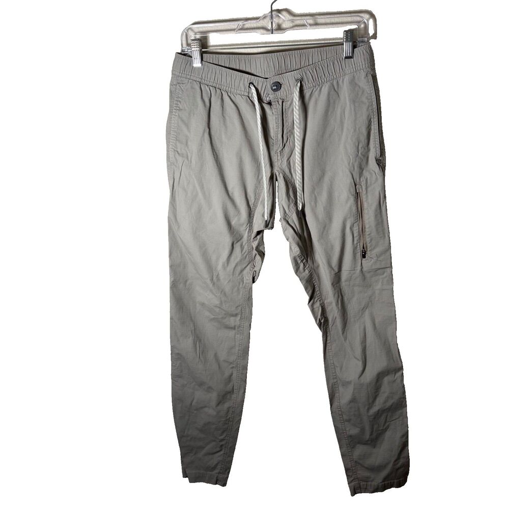 Vuori Ripstop Jogger Pants Men's Small Beige Cargo Athletic Drawstring